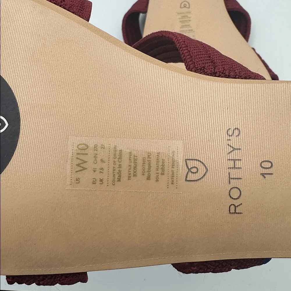 Rothy’s The Sangria Triple Band Sandals in Red Wine Sz10 NWT - Picture 6 of 7